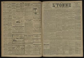 3 vues - L\'Yonne, journal du département, n° 172, mercredi 25 juillet 1906 (ouvre la visionneuse)