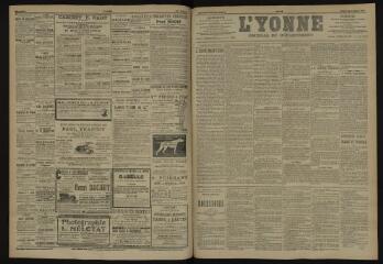 3 vues - L\'Yonne, journal du département, n° 173, jeudi 26 juillet 1906 (ouvre la visionneuse)