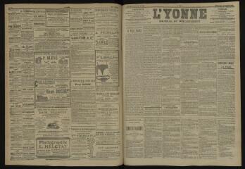 3 vues - L\'Yonne, journal du département, n° 174, vendredi 27 juillet 1906 (ouvre la visionneuse)