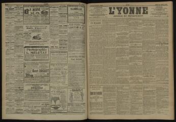 3 vues - L\'Yonne, journal du département, n° 177, mardi 31 juillet 1906 (ouvre la visionneuse)