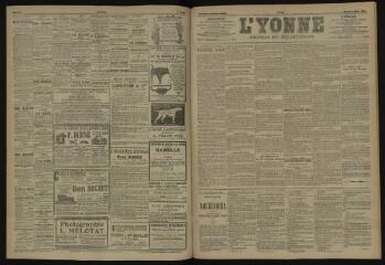 3 vues - L\'Yonne, journal du département, n° 182, mardi 7 août 1906 (ouvre la visionneuse)