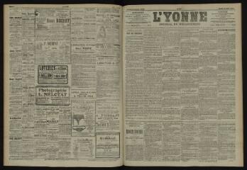 3 vues - L\'Yonne, journal du département, n° 187, lundi 13 août 1906 (ouvre la visionneuse)