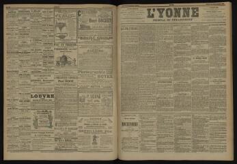 3 vues - L\'Yonne, journal du département, n° 223, mardi 25 septembre 1906 (ouvre la visionneuse)