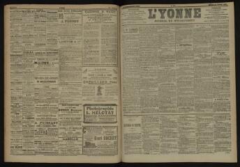 2 vues - L\'Yonne, journal du département, n° 245, samedi 20 octobre 1906 (ouvre la visionneuse)