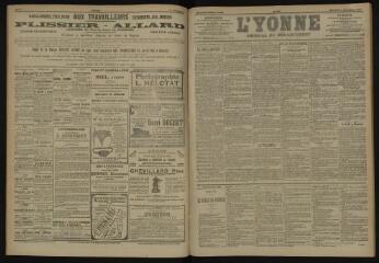 3 vues - L\'Yonne, journal du département, n° 259, mercredi 7 novembre 1906 (ouvre la visionneuse)