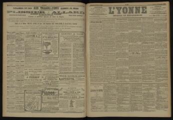 3 vues - L\'Yonne, journal du département, n° 260, jeudi 8 novembre 1906 (ouvre la visionneuse)