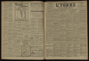 3 vues - L\'Yonne, journal du département, n° 261, vendredi 9 novembre 1906 (ouvre la visionneuse)