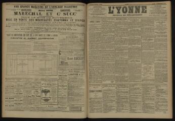 3 vues - L\'Yonne, journal du département, n° 263, lundi 12 novembre 1906 (ouvre la visionneuse)