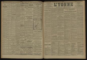 3 vues - L\'Yonne, journal du département, n° 265, mercredi 14 novembre 1906 (ouvre la visionneuse)