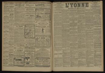 3 vues - L\'Yonne, journal du département, n° 266, jeudi 15 novembre 1906 (ouvre la visionneuse)