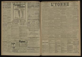 3 vues - L\'Yonne, journal du département, n° 269, lundi 19 novembre 1906 (ouvre la visionneuse)