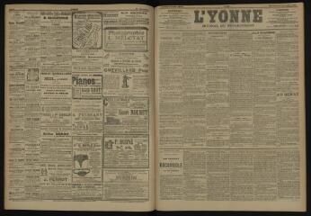3 vues - L\'Yonne, journal du département, n° 271, mercredi 21 novembre 1906 (ouvre la visionneuse)