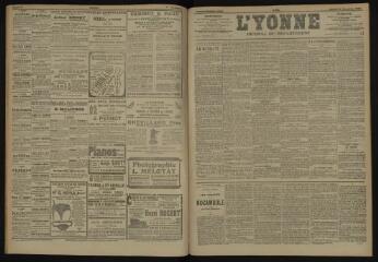 3 vues - L\'Yonne, journal du département, n° 274, samedi 24 novembre 1906 (ouvre la visionneuse)