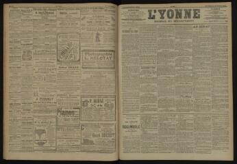3 vues - L\'Yonne, journal du département, n° 277, mercredi 28 novembre 1906 (ouvre la visionneuse)