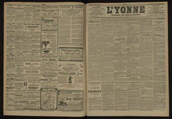 3 vues - L\'Yonne, journal du département, n° 280, samedi 1 décembre 1906 (ouvre la visionneuse)