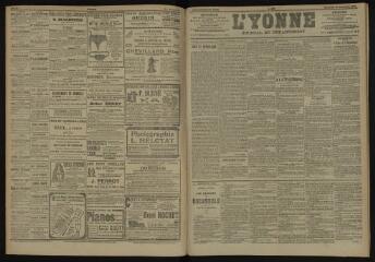 3 vues - L\'Yonne, journal du département, n° 289, mercredi 12 décembre 1906 (ouvre la visionneuse)