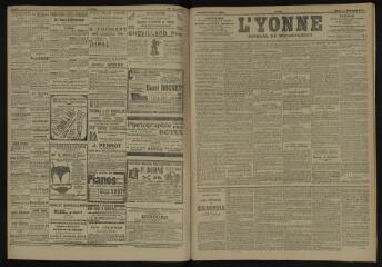 3 vues - L\'Yonne, journal du département, n° 294, mardi 18 décembre 1906 (ouvre la visionneuse)