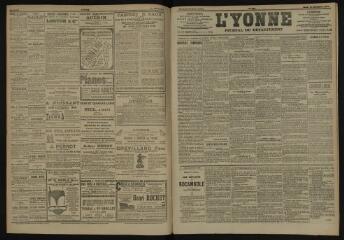 3 vues - L\'Yonne, journal du département, n° 296, jeudi 20 décembre 1906 (ouvre la visionneuse)