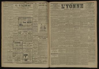 3 vues - L\'Yonne, journal du département, n° 299, lundi 24 décembre 1906 (ouvre la visionneuse)