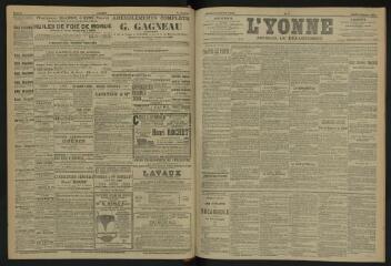 3 vues - L\'Yonne, journal du département, n° 5, lundi 7 janvier 1907 (ouvre la visionneuse)