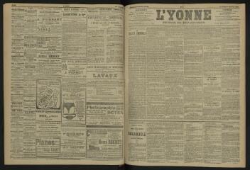 3 vues - L\'Yonne, journal du département, n° 8, vendredi 11 janvier 1907 (ouvre la visionneuse)