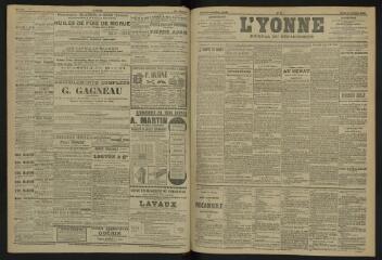 3 vues - L\'Yonne, journal du département, n° 10, lundi 14 janvier 1907 (ouvre la visionneuse)