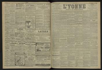 3 vues - L\'Yonne, journal du département, n° 20, vendredi 25 janvier 1907 (ouvre la visionneuse)