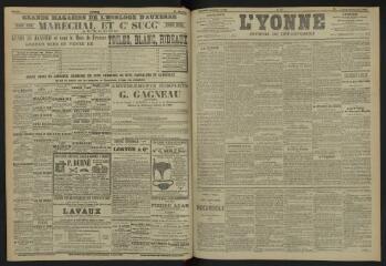 3 vues - L\'Yonne, journal du département, n° 23, lundi 28 janvier 1907 (ouvre la visionneuse)