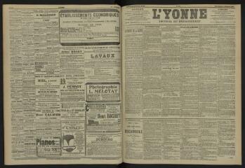 3 vues - L\'Yonne, journal du département, n° 25, mercredi 30 janvier 1907 (ouvre la visionneuse)