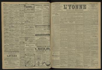 3 vues - L\'Yonne, journal du département, n° 33, vendredi 8 février 1907 (ouvre la visionneuse)