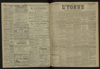 3 vues - L\'Yonne, journal du département, n° 38, lundi 18 février 1907 (ouvre la visionneuse)