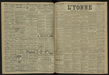 3 vues - L\'Yonne, journal du département, n° 41, jeudi 21 février 1907 (ouvre la visionneuse)