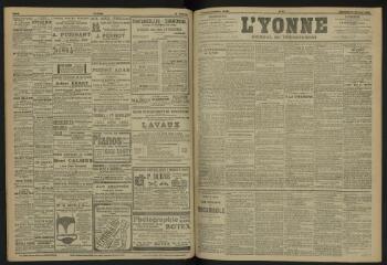 3 vues - L\'Yonne, journal du département, n° 42, vendredi 22 février 1907 (ouvre la visionneuse)