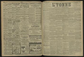 3 vues - L\'Yonne, journal du département, n° 46, mercredi 27 février 1907 (ouvre la visionneuse)