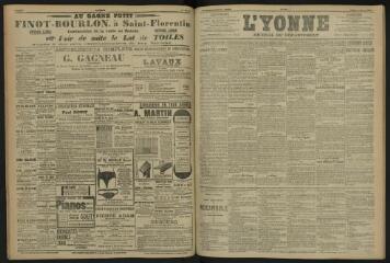3 vues - L\'Yonne, journal du département, n° 50, lundi 4 mars 1907 (ouvre la visionneuse)