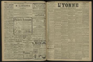 3 vues - L\'Yonne, journal du département, n° 55, samedi 9 mars 1907 (ouvre la visionneuse)