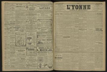 3 vues - L\'Yonne, journal du département, n° 59, jeudi 14 mars 1907 (ouvre la visionneuse)