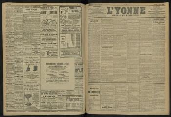 3 vues - L\'Yonne, journal du département, n° 79, samedi 6 avril 1907 (ouvre la visionneuse)