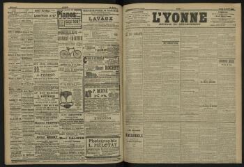 3 vues - L\'Yonne, journal du département, n° 94, mercredi 24 avril 1907 (ouvre la visionneuse)