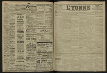 3 vues - L\'Yonne, journal du département, n° 95, jeudi 25 avril 1907 (ouvre la visionneuse)