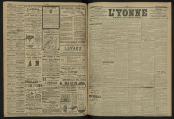 3 vues - L\'Yonne, journal du département, n° 98, lundi 29 avril 1907 (ouvre la visionneuse)