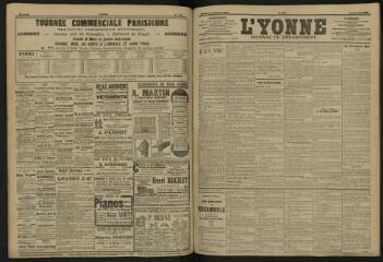 3 vues - L\'Yonne, journal du département, n° 100, jeudi 2 mai 1907 (ouvre la visionneuse)