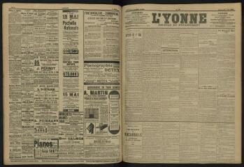 3 vues - L\'Yonne, journal du département, n° 101, vendredi 3 mai 1907 (ouvre la visionneuse)