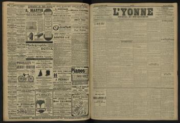 3 vues - L\'Yonne, journal du département, n° 111, jeudi 16 mai 1907 (ouvre la visionneuse)