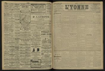 3 vues - L\'Yonne, journal du département, n° 115, mercredi 22 mai 1907 (ouvre la visionneuse)