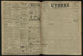 3 vues - L\'Yonne, journal du département, n° 116, jeudi 23 mai 1907 (ouvre la visionneuse)