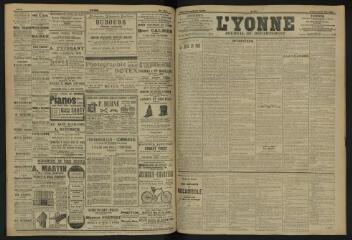 3 vues - L\'Yonne, journal du département, n° 117, vendredi 24 mai 1907 (ouvre la visionneuse)