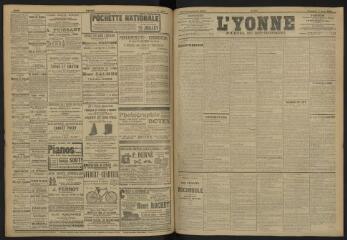 3 vues - L\'Yonne, journal du département, n° 129, vendredi 7 juin 1907 (ouvre la visionneuse)