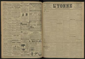 3 vues - L\'Yonne, journal du département, n° 130, samedi 8 juin 1907 (ouvre la visionneuse)