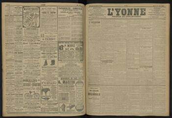 3 vues - L\'Yonne, journal du département, n° 132, mardi 11 juin 1907 (ouvre la visionneuse)